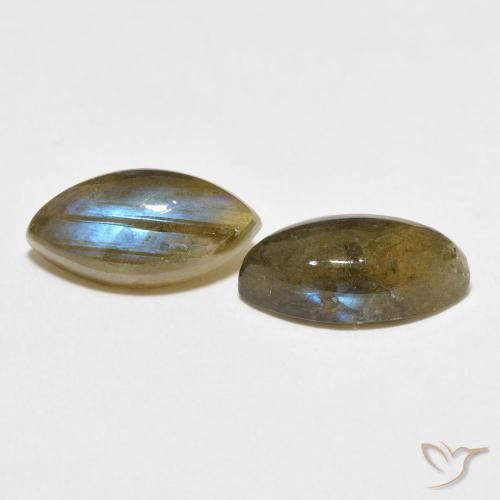 7.44 ct natürliche Mehrfarbig Labradorit-Edelsteine, Marquise, Lichtdurchlässig