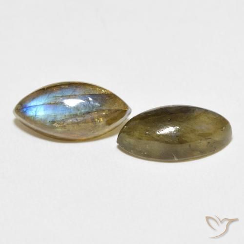 6.65 ct natürliche Mehrfarbig Labradorit-Edelsteine, Marquise, Lichtdurchlässig
