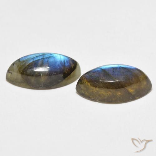 7.51 ct natürliche Mehrfarbig Labradorit-Edelsteine, Marquise, Lichtdurchlässig