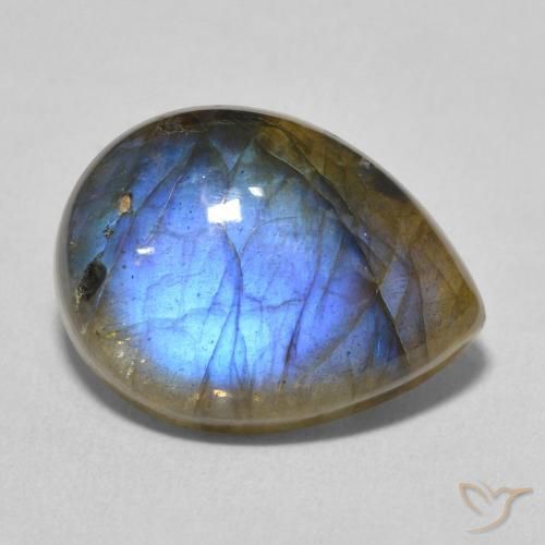 8.26ct Natürlicher Mehrfarbig Labradorit, Birnenform, Lichtdurchlässig