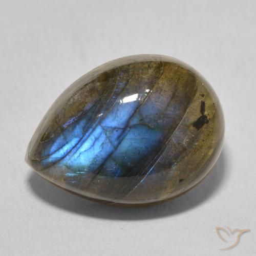 10.22ct Natürlicher Mehrfarbig Labradorit, Birnenform, Lichtdurchlässig