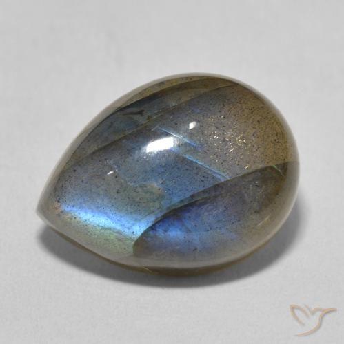 10.20ct Natürlicher Mehrfarbig Labradorit, Birnenform, Lichtdurchlässig