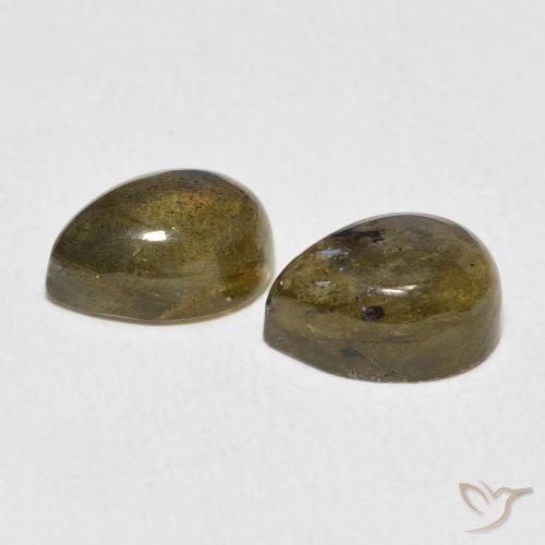 5.36 ct natürliche Mehrfarbig Labradorit-Edelsteine, Birnenform, Lichtdurchlässig