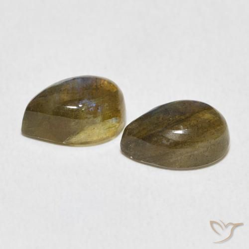 4.79 ct natürliche Mehrfarbig Labradorit-Edelsteine, Birnenform, Lichtdurchlässig