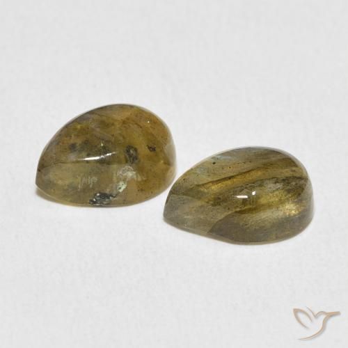 4.73 ct natürliche Mehrfarbig Labradorit-Edelsteine, Birnenform, Lichtdurchlässig