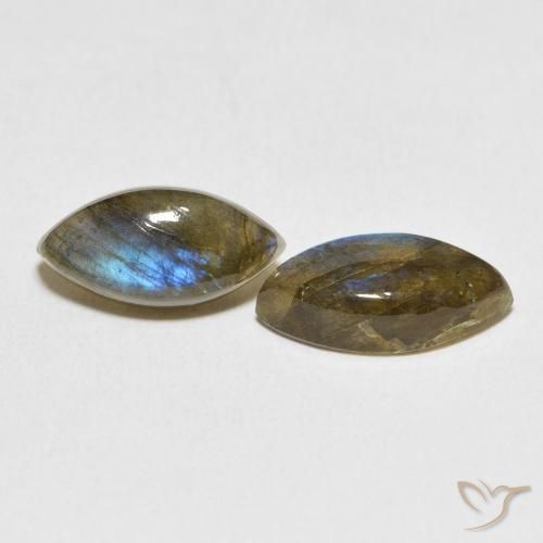 6.55 ct natürliche Mehrfarbig Labradorit-Edelsteine, Marquise, Lichtdurchlässig