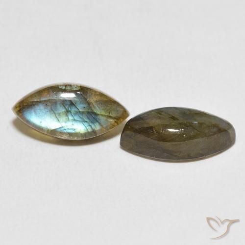 6.54 ct natürliche Mehrfarbig Labradorit-Edelsteine, Marquise, Lichtdurchlässig