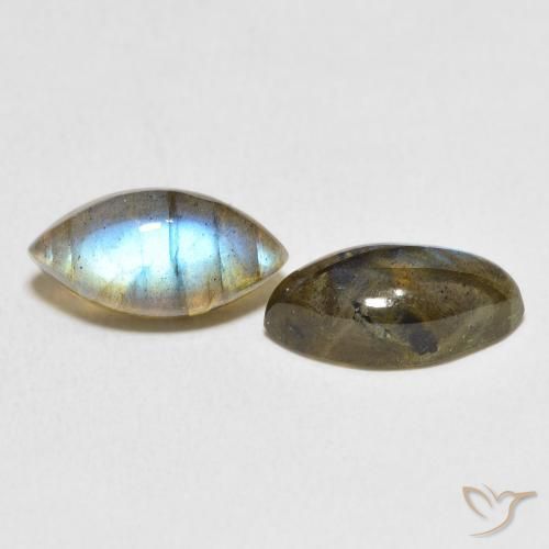 7.83 ct natürliche Mehrfarbig Labradorit-Edelsteine, Marquise, Lichtdurchlässig