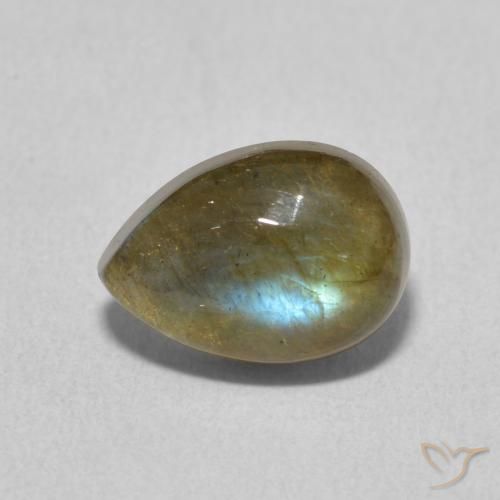2.30ct Natürlicher Mehrfarbig Labradorit, Birnenform, Lichtdurchlässig