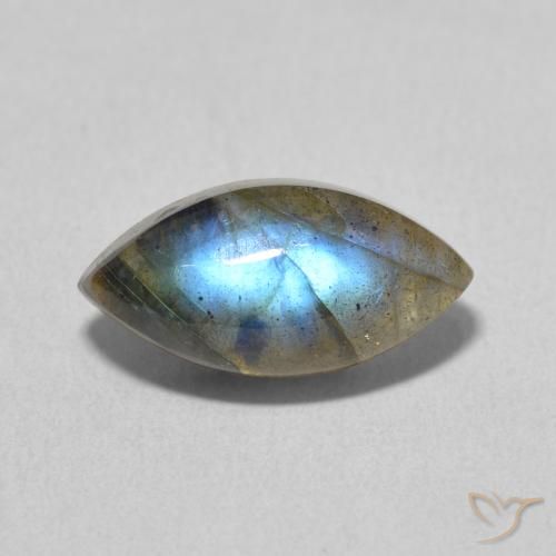 3.87ct Natürlicher Mehrfarbig Labradorit, Marquise, Lichtdurchlässig