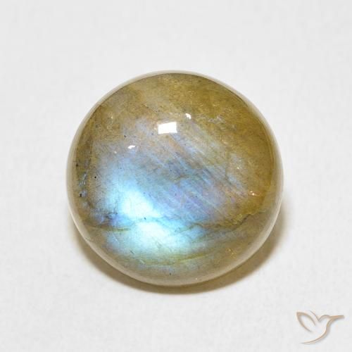 9.57ct Natürlicher Mehrfarbig Labradorit, Runden, Lichtdurchlässig
