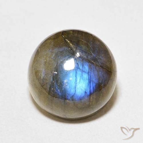 13.51ct Natürlicher Mehrfarbig Labradorit, Runden, Lichtdurchlässig