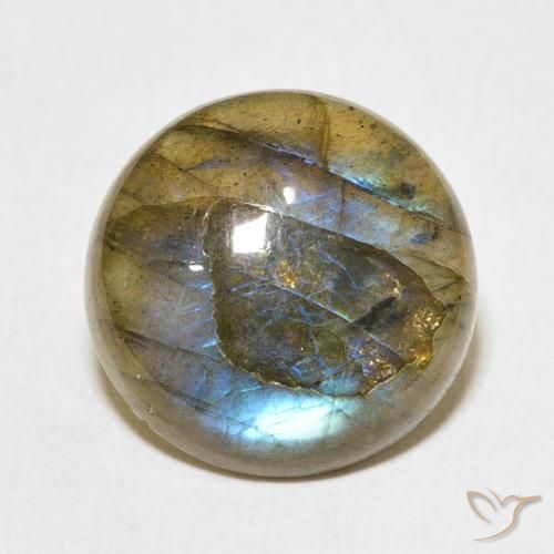 12.33ct Natürlicher Mehrfarbig Labradorit, Runden, Lichtdurchlässig