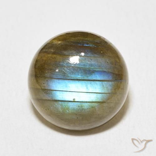 9.29ct Natürlicher Mehrfarbig Labradorit, Runden, Lichtdurchlässig
