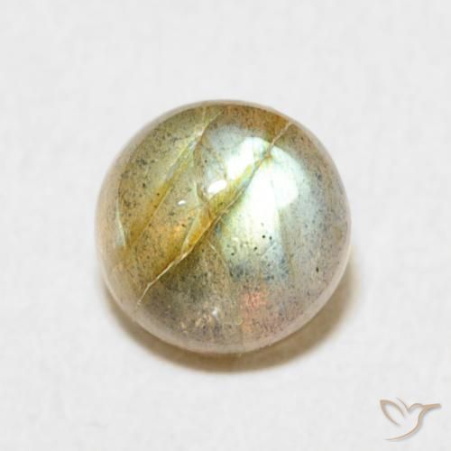 1.66ct Natürlicher Mehrfarbig Labradorit, Runden, Lichtdurchlässig