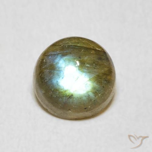 1.77ct Natürlicher Mehrfarbig Labradorit, Runden, Lichtdurchlässig