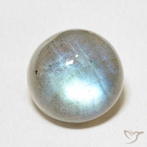 6.25ct Natürlicher Mehrfarbig Labradorit, Runden, Lichtdurchlässig