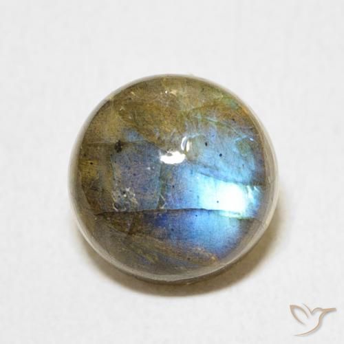 2.87ct Natürlicher Mehrfarbig Labradorit, Runden, Lichtdurchlässig