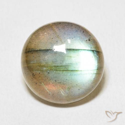 8.34ct Natürlicher Mehrfarbig Labradorit, Runden, Lichtdurchlässig