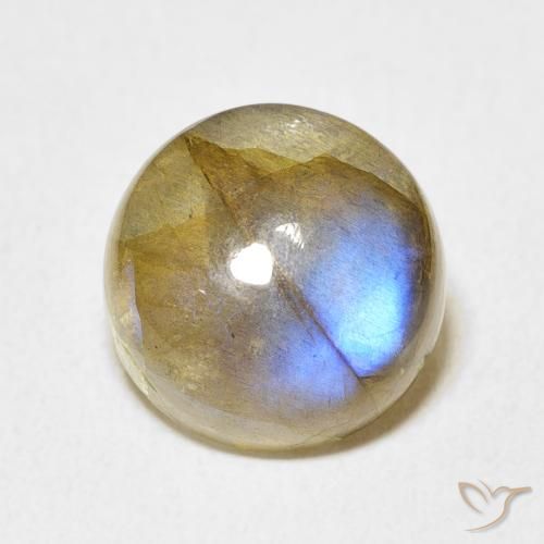 7.65ct Natürlicher Mehrfarbig Labradorit, Runden, Lichtdurchlässig
