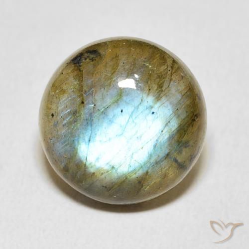 9.47ct Natürlicher Mehrfarbig Labradorit, Runden, Lichtdurchlässig
