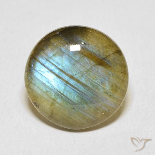 7.10ct Natürlicher Mehrfarbig Labradorit, Runden, Lichtdurchlässig
