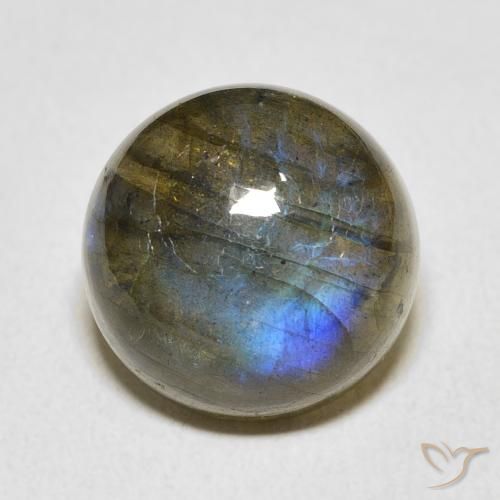12.91ct Natürlicher Mehrfarbig Labradorit, Runden, Lichtdurchlässig