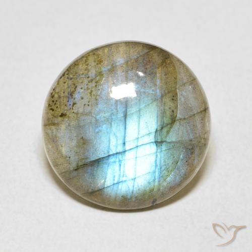 6.38ct Natürlicher Mehrfarbig Labradorit, Runden, Lichtdurchlässig