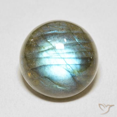 12.56ct Natürlicher Mehrfarbig Labradorit, Runden, Lichtdurchlässig