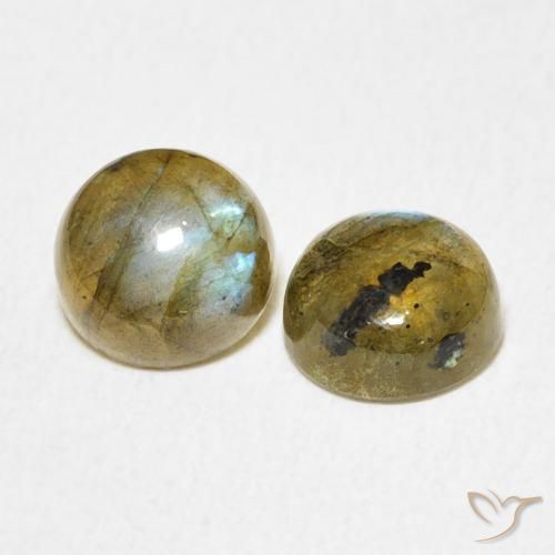 2.07 ct natürliche Mehrfarbig Labradorit-Edelsteine, Runden, Lichtdurchlässig