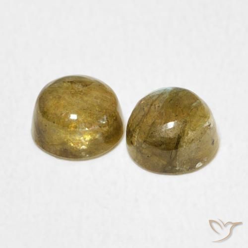 1.38 ct natürliche Mehrfarbig Labradorit-Edelsteine, Runden, Lichtdurchlässig