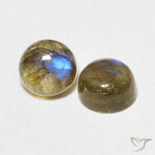 2.24 ct natürliche Mehrfarbig Labradorit-Edelsteine, Runden, Lichtdurchlässig