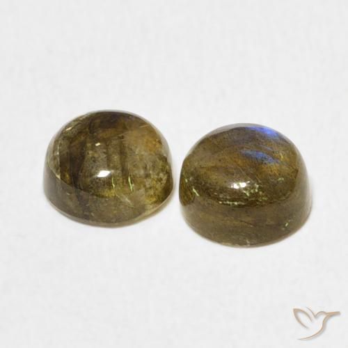 2.24 ct natürliche Mehrfarbig Labradorit-Edelsteine, Runden, Lichtdurchlässig