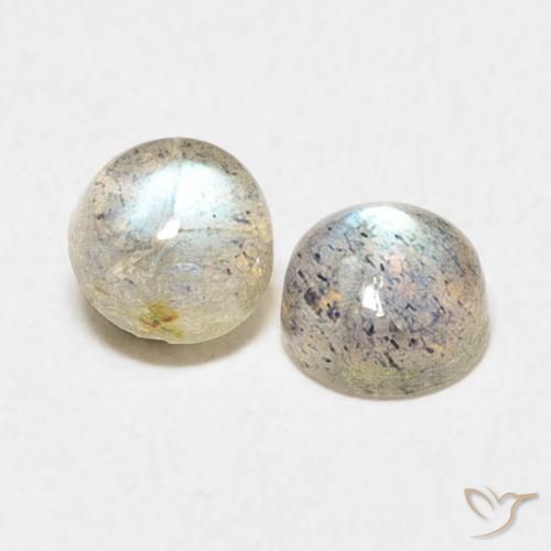 1.34 ct natürliche Mehrfarbig Labradorit-Edelsteine, Runden, Lichtdurchlässig