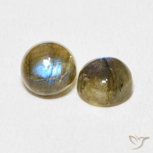 2.08 ct natürliche Mehrfarbig Labradorit-Edelsteine, Runden, Lichtdurchlässig