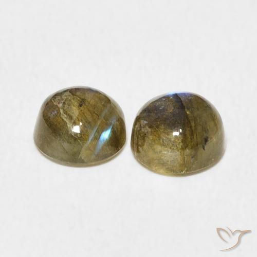 2.08 ct natürliche Mehrfarbig Labradorit-Edelsteine, Runden, Lichtdurchlässig