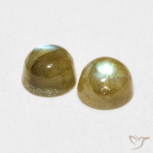 1.50 ct natürliche Mehrfarbig Labradorit-Edelsteine, Runden, Lichtdurchlässig