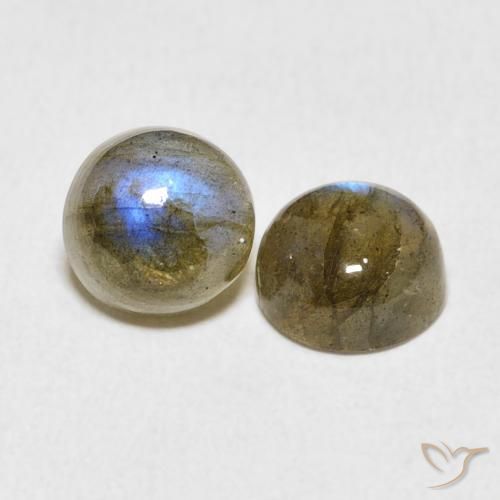 3.49 ct natürliche Mehrfarbig Labradorit-Edelsteine, Runden, Lichtdurchlässig