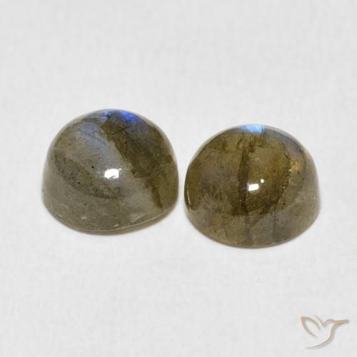 3.49 ct natürliche Mehrfarbig Labradorit-Edelsteine, Runden, Lichtdurchlässig