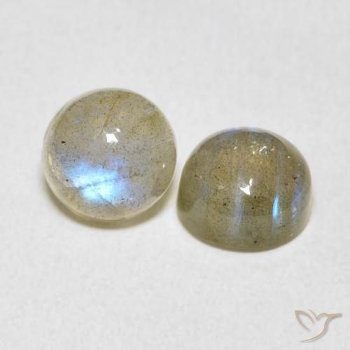 3.61 ct natürliche Mehrfarbig Labradorit-Edelsteine, Runden, Lichtdurchlässig