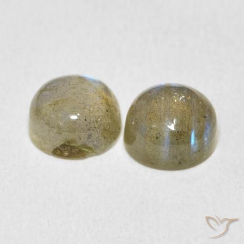 3.61 ct natürliche Mehrfarbig Labradorit-Edelsteine, Runden, Lichtdurchlässig