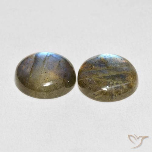 10.06 ct natürliche Mehrfarbig Labradorit-Edelsteine, Runden, Lichtdurchlässig