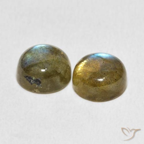 5.00 ct natürliche Mehrfarbig Labradorit-Edelsteine, Runden, Lichtdurchlässig