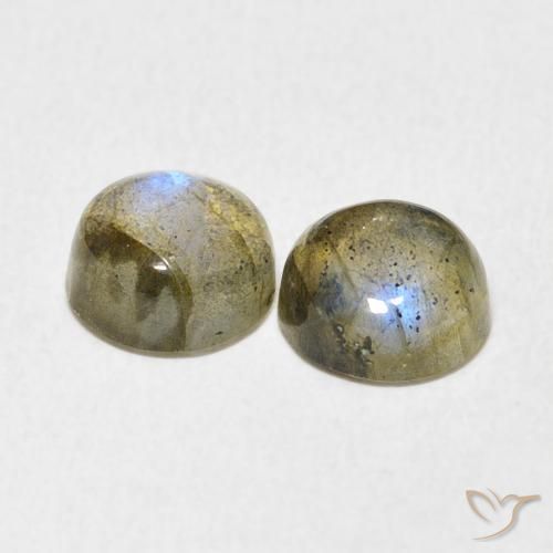 3.02 ct natürliche Mehrfarbig Labradorit-Edelsteine, Runden, Lichtdurchlässig