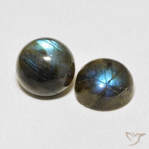 9.31 ct natürliche Mehrfarbig Labradorit-Edelsteine, Runden, Lichtdurchlässig