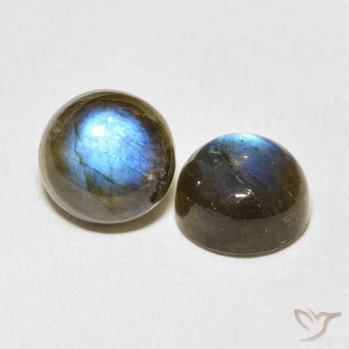 7.35 ct natürliche Mehrfarbig Labradorit-Edelsteine, Runden, Lichtdurchlässig