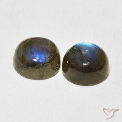7.35 ct natürliche Mehrfarbig Labradorit-Edelsteine, Runden, Lichtdurchlässig