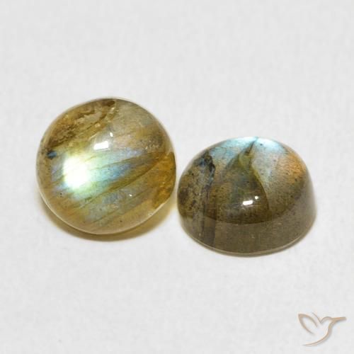 3.91 ct natürliche Mehrfarbig Labradorit-Edelsteine, Runden, Lichtdurchlässig
