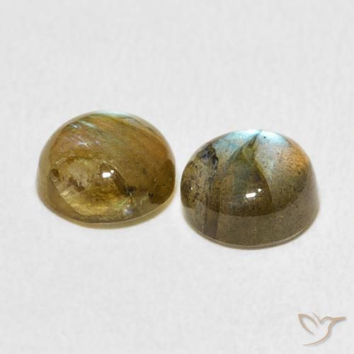 3.91 ct natürliche Mehrfarbig Labradorit-Edelsteine, Runden, Lichtdurchlässig
