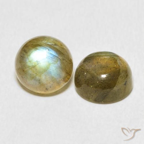 4.67 ct natürliche Mehrfarbig Labradorit-Edelsteine, Runden, Lichtdurchlässig